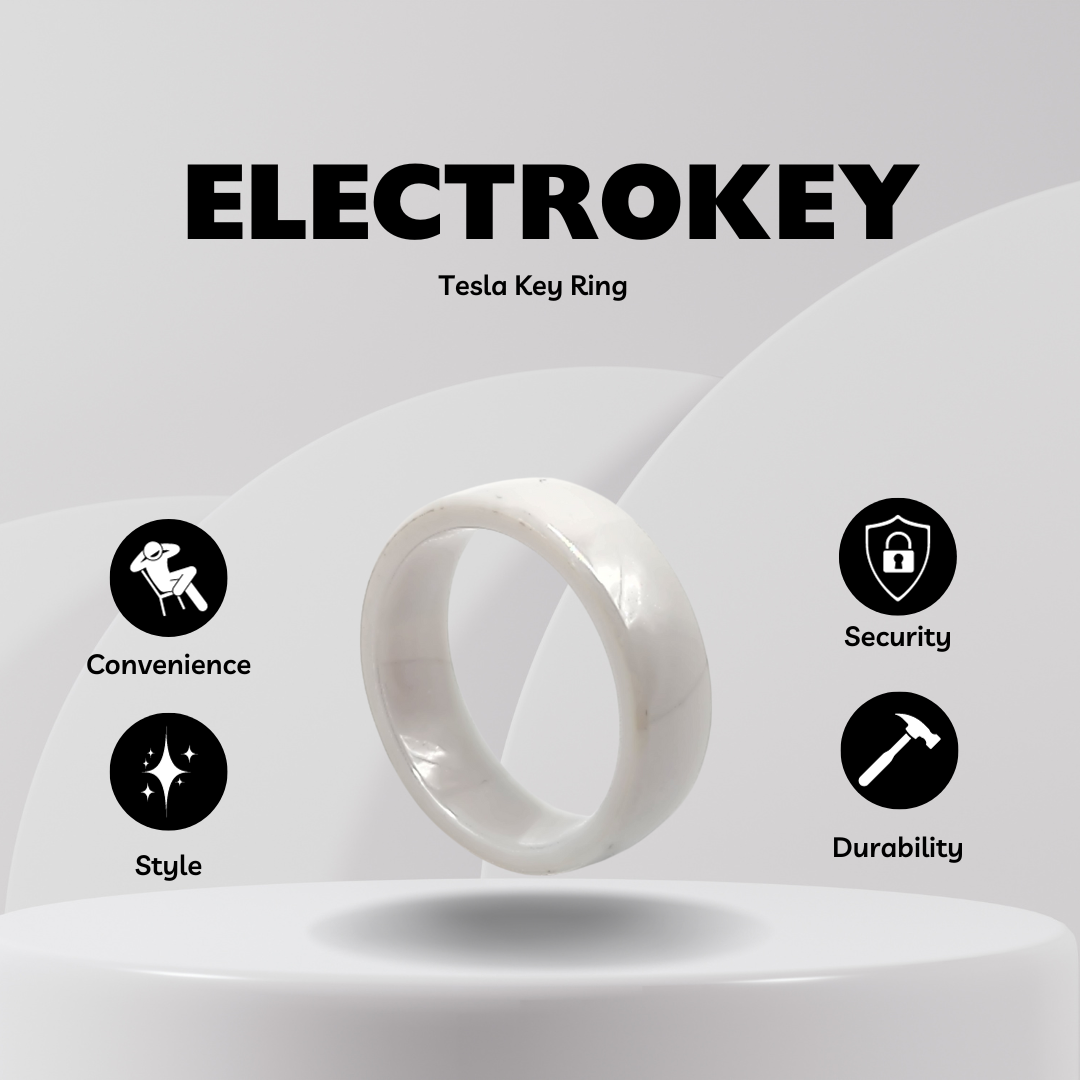 Ev Key Rings Electrokey Ring – NFC Vehicle Accessory Compatible with Tesla